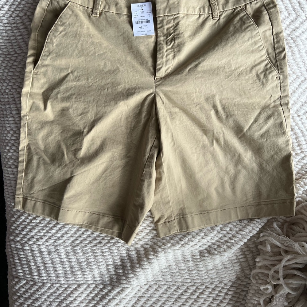 J. Crew Tan Flat Front Shorts Classic Style